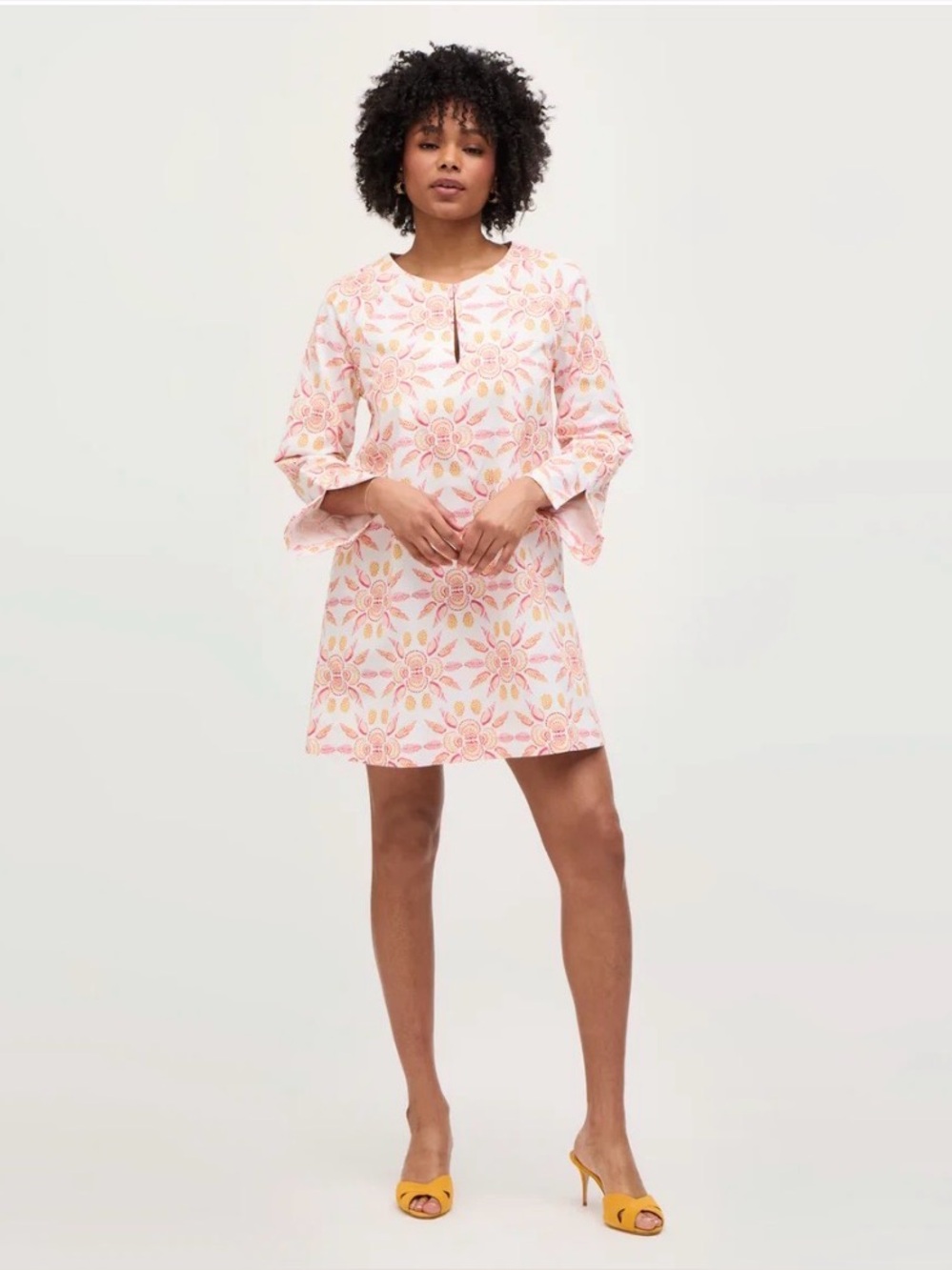 Hill‎ House The Artemis Dress in Orange Shell Mosaic Size XS